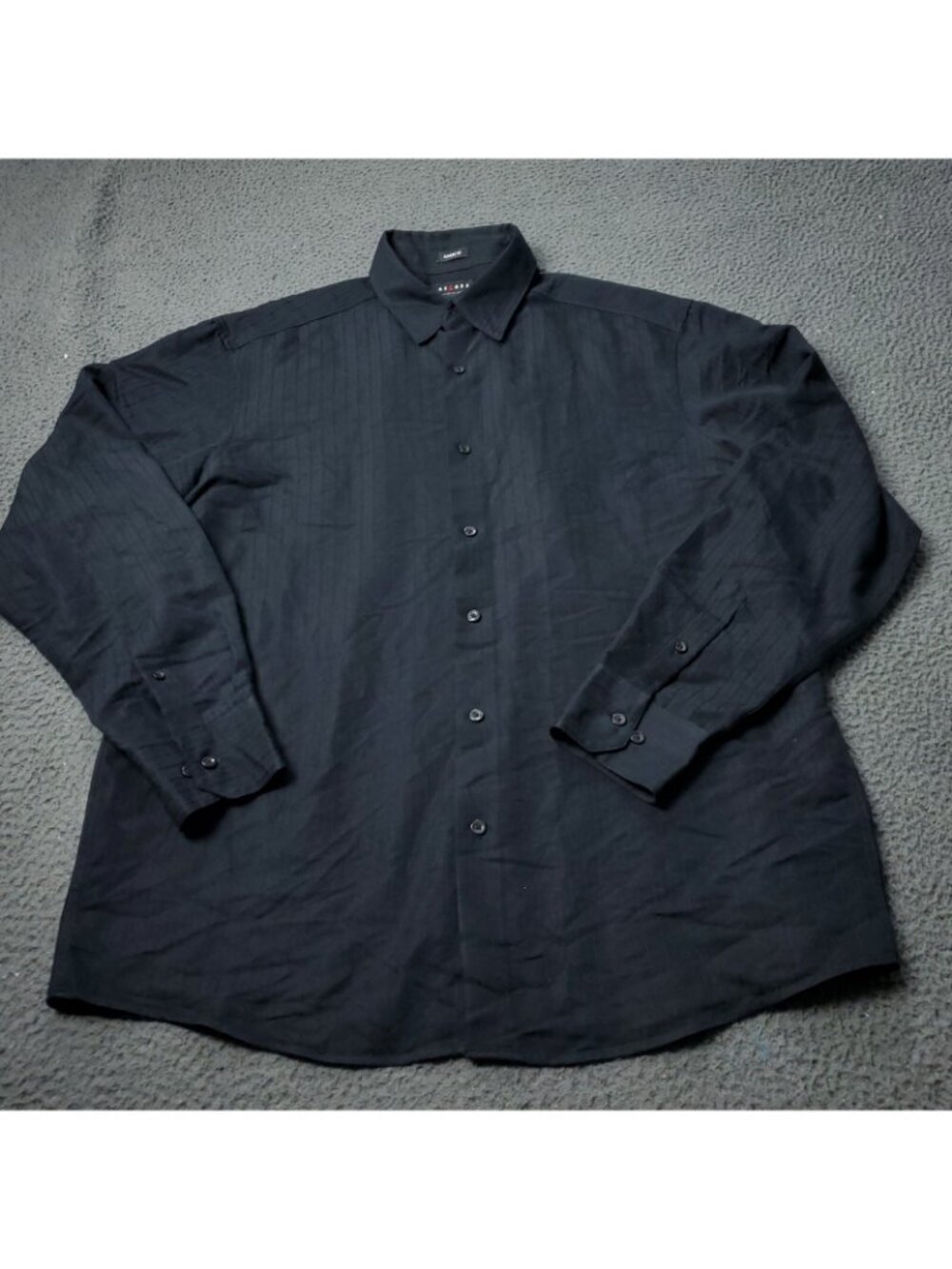 Axcess Claiborne Shirt Mens L Large Classic Fit Black Button Long Sleeve Casual
